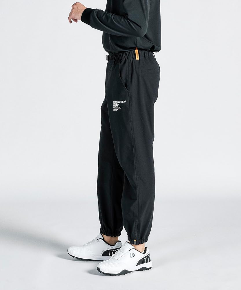 サイズ：92 MUNSING WEAR マンシングウェア  ロングパンツ ストライプ柄 ブラック系 [240101433293] ゴルフウェア メンズ ストスト MUNSING WEAR マンシングウェア ロングパンツ ストライプ柄